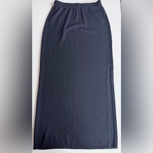 St. John Evening By Marie Gray Knit Maxi Long Skirt With Slit Size 12